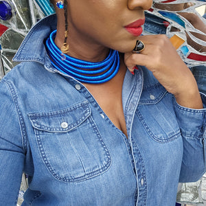 Metallic Rope Necklace, Afrobeats Collection