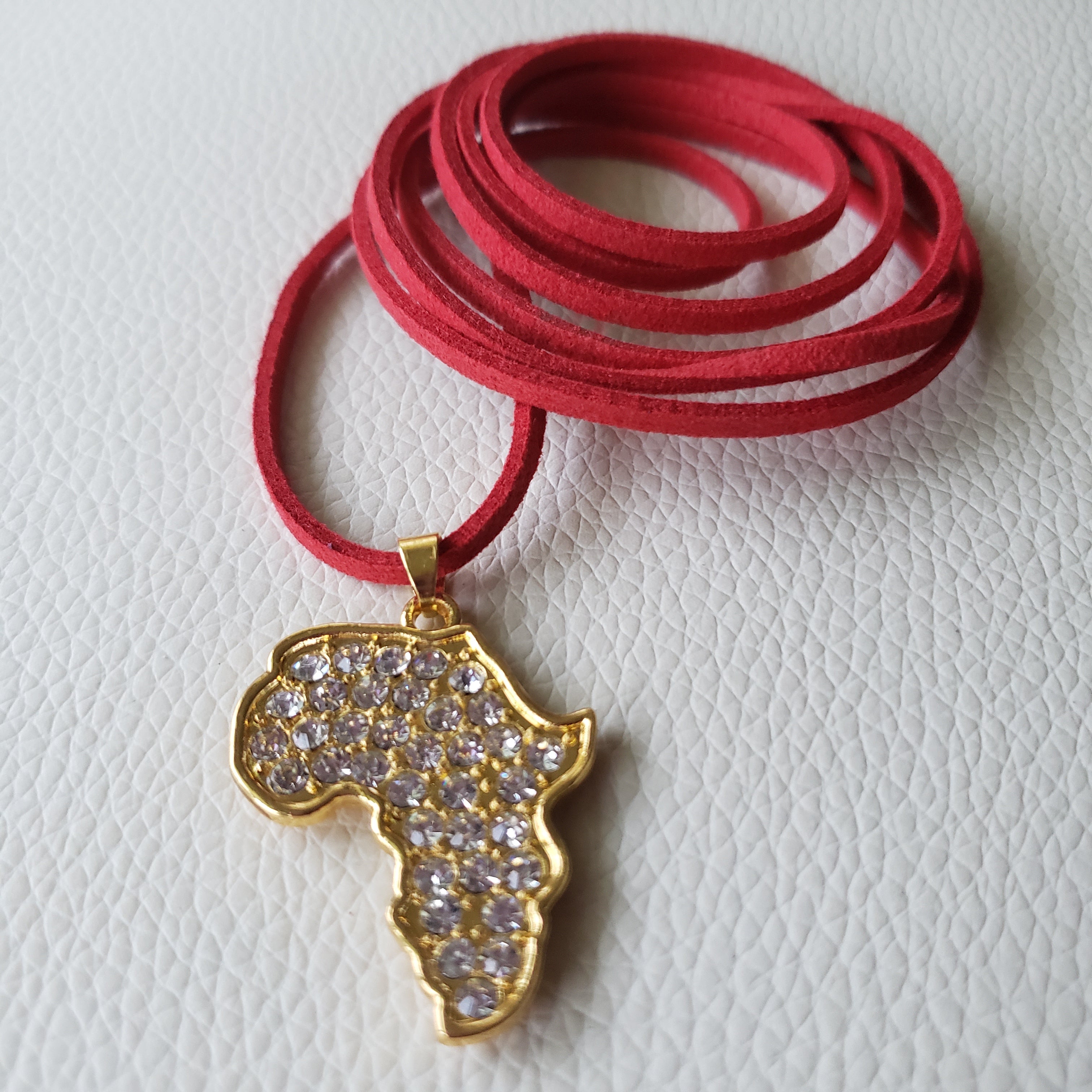 18K Gold Plated Africa Map Necklace, Afrobeats Collection