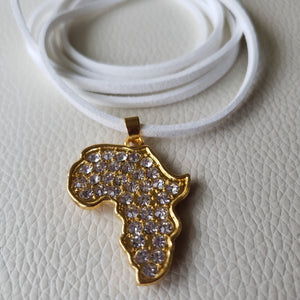 18K Gold Plated Africa Map Necklace, Afrobeats Collection