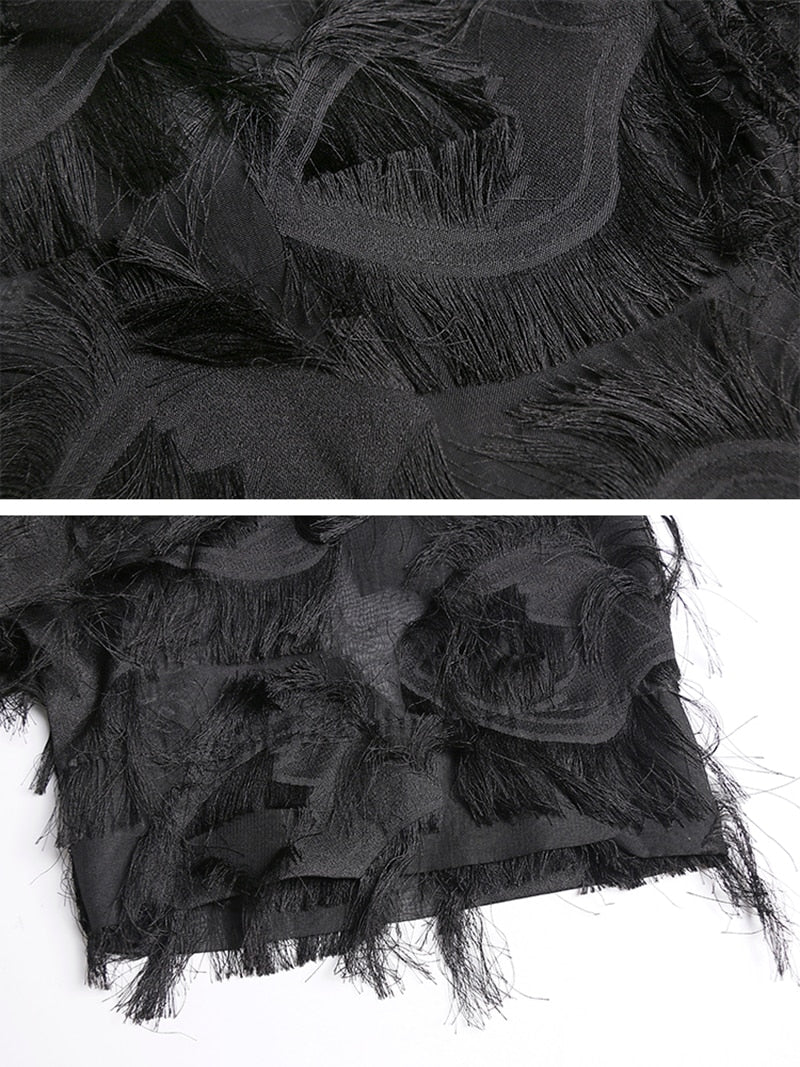 Black Feathered Dress, Afrobeats Collection