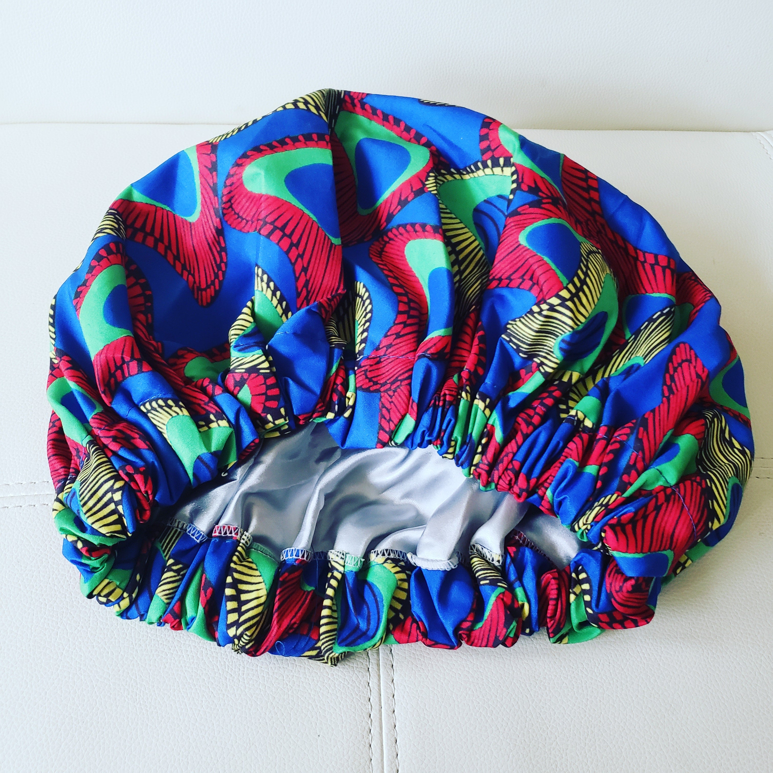 Large Satin Lined Ankara Bonnets, Afrobeats Collection