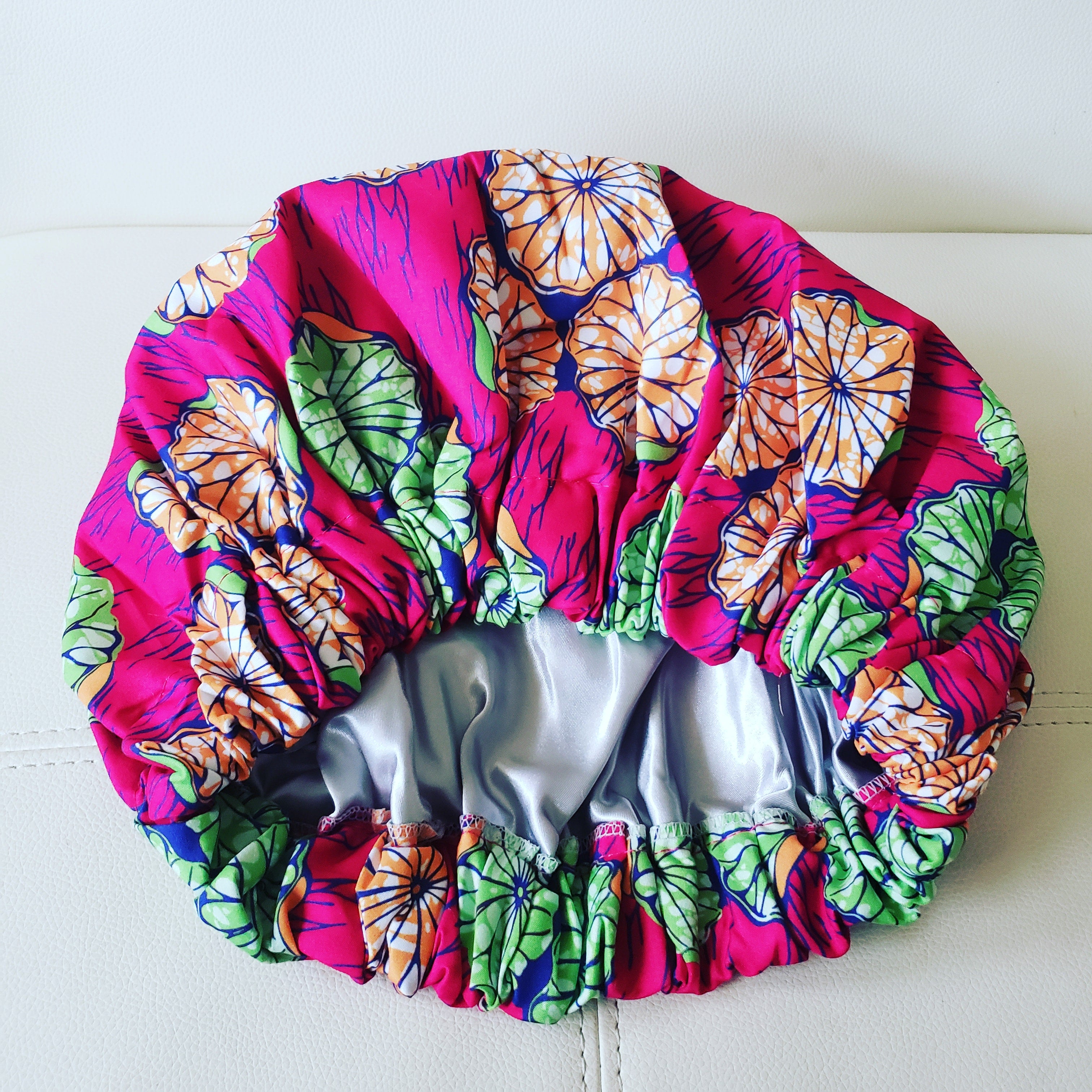 Large Satin Lined Ankara Bonnets, Afrobeats Collection
