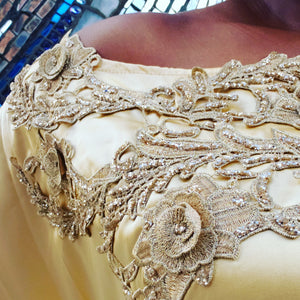 Silky Kaftan with Embroidery, Afrobeats Collection