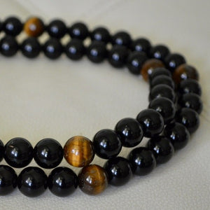 Black Agate Beads Necklace, Afrobeats Collection